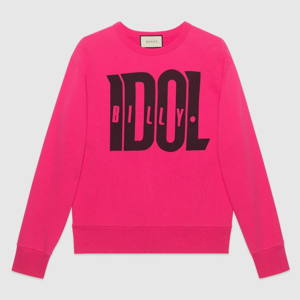 Gucci Billy Idol Crewneck Sweatshirt in Pink